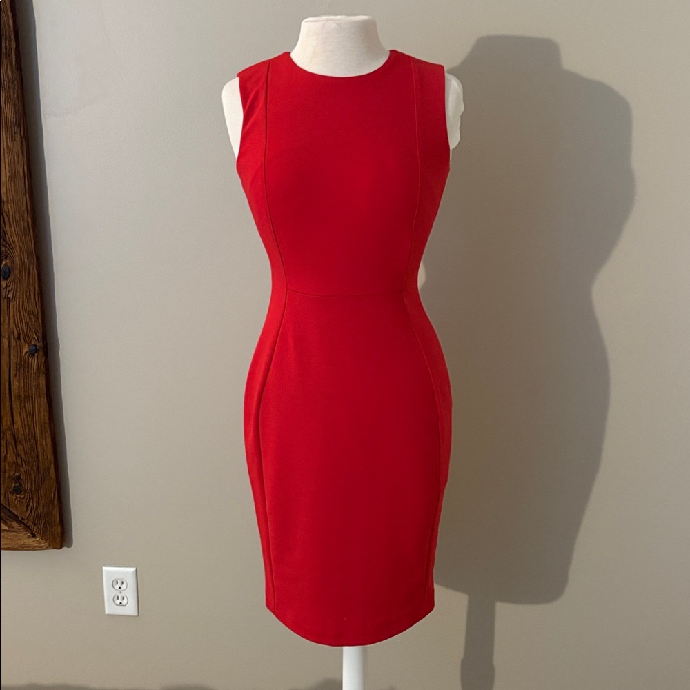 Calvin Klein Red Midi Dress